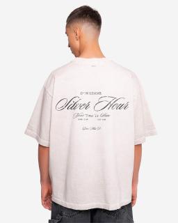 Férfi oversized póló Silver - oil XL