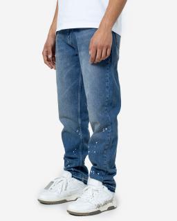 Férfi straight fit farmer Splatter - washed blue 29