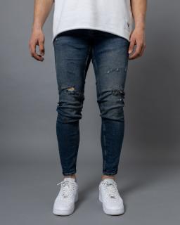 Kék skinny fit farmernadrág MEANWHILE 30