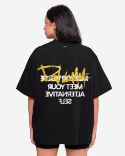 Női oversized póló Reflecta - black L