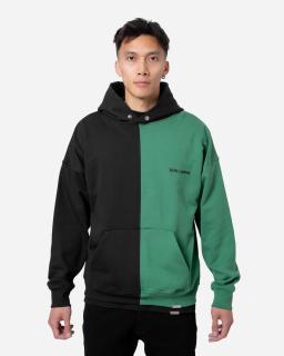 Oversized melegítő felső Halved - black/green L