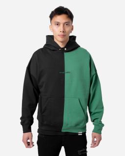 Oversized melegítő felső Versa - black/green L