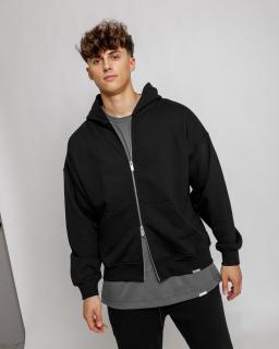 Oversized Melegítő felső Zipper - black L