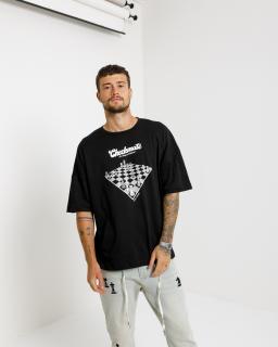 Oversized Póló Checkmate - black L