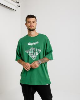 Oversized Póló Checkmate - green L