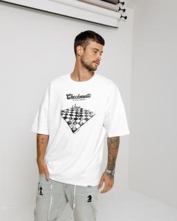 Oversized Póló Checkmate - white L