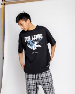 Oversized Póló Doves - black L