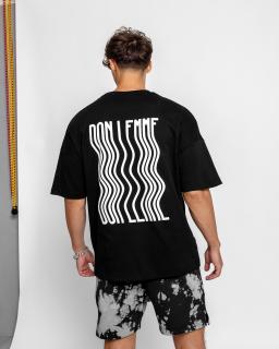 Oversized póló Fluid - black L