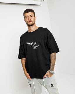 Oversized Póló Helpless - black L