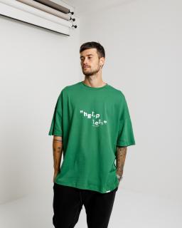 Oversized Póló Helpless - green XL