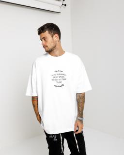 Oversized Póló Silence - white L