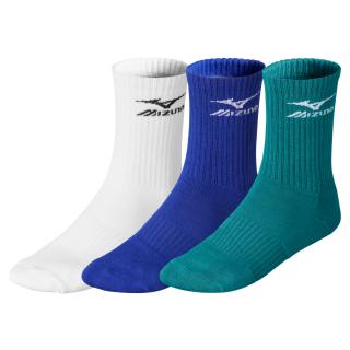 Mizuno Training 3P Socks zokni 32GX6A54Z 3db-os / fehér/zöldeskék/sötétkék