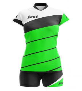 Zeus Kit Lybra Donna mez+nadrág / fluo zöld fekete fehér