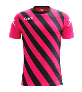 Zeus Shirt Zip rövidujjú mez / fuxia fekete