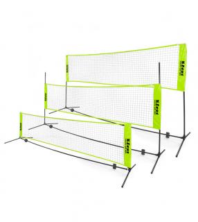 Zeus Soccer Tennis Badminton Set / fekete neon sárga