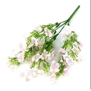 Apró rózsaszin virágú csokor, hossza kb. 33 cm