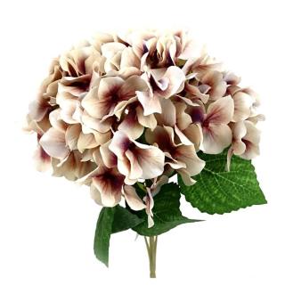 Cirmos púder színű hortenziacsokor, hossza kb. 33 cm.