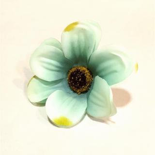 Dekor fejvirág, kék,, mérete kb. 6,5 cm
