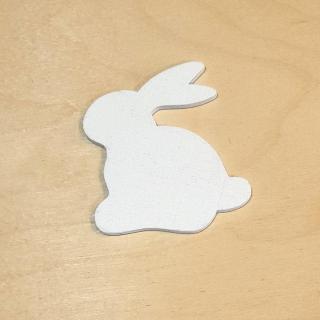 Fehér duci nyuszi, mérete: 3,5x4 cm