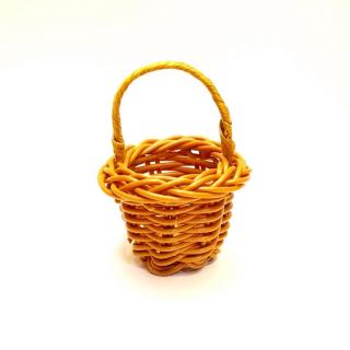 Kicsi füles vesszőkosár, mérete: 5x6,5 cm