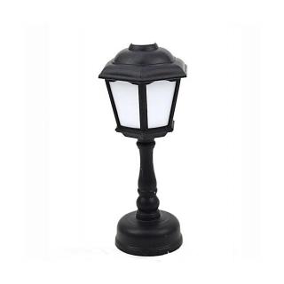 Led kandeláber, hatszögletű - fekete. Magassága: 16 cm