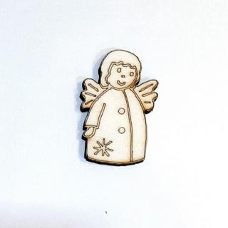 Natúr fa angyalka figura, magassága 4 cm