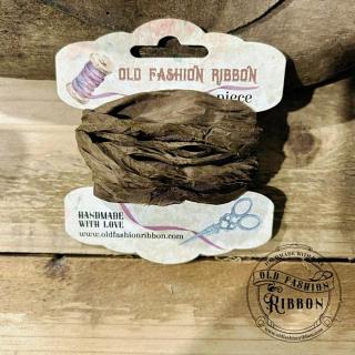 Old Fashion szatén szalag - csokoládé. Mérete: 2 cm x 1,2 m