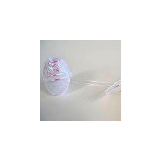 Organza szalag fehér, irizáló széllel. Mérete: 10 mm x 10 m