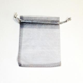 Organza tasak, ezüstszürke. Mérete: 7x12 cm