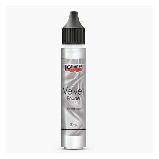 Pentart bársonypor, fehér, 30 ml
