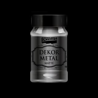 Pentart dekormetál matt festék, antracit, 100 ml