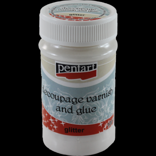 Pentart glitteres decoupage ragasztó, 100 ml