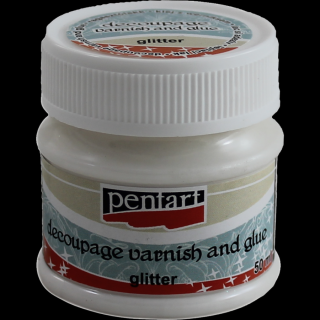 Pentart glitteres decoupage ragasztó, 50 ml