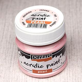 Pentart gyöngyház akril festék, rózsaszin, 50 ml