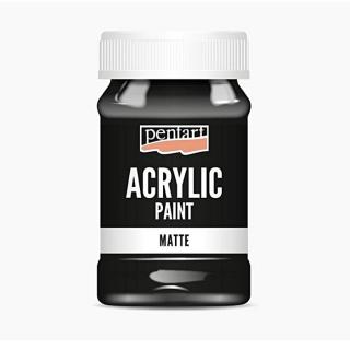 Pentart matt akril festék, fekete, 100 ml