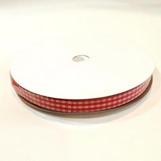 Piros kockás szalag, szélessége 1 cm. Az ár egy méterre vonatkozik