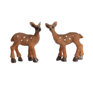Pöttyös őzike figura szett, 2 db/szett. Őzike mérete: 5x3,5 cm
