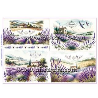 Rizspapír - Provence-i levendula