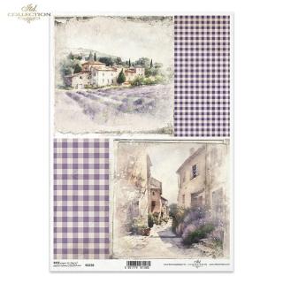 Rizspapír - Provence-i táj levendulával