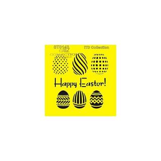 Stencil, happy Easter