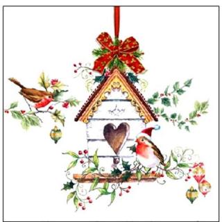 Szalvéta – Xmas birdhouse