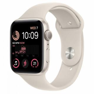 Apple Watch SE (2023) GPS 44mm csillagfény alumínium, csillagfény sport szíjjal M/L