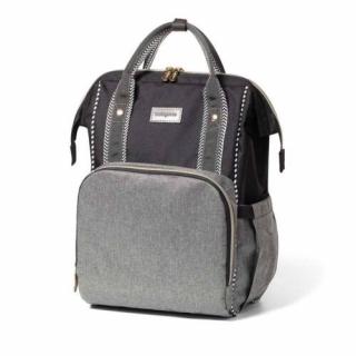 BabyOno pelenkázó táska OSLO STYLE hátizsák 30x40x16cm, fekete/szürke 1424/01