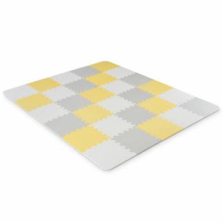 Kinderkraft szivacspuzzle szőnyeg, Luno 30db sárga-szürke