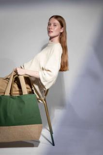 CANVAS  JUTE HOLD-ALL SHOPPER BAG