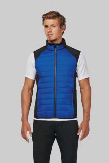 DUAL-FABRIC SLEEVELESS SPORTS JACKET