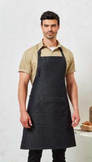 JEANS STITCH DENIM BIB APRON