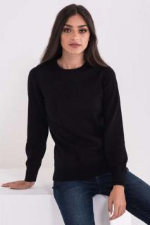 LADIES' CREW NECK FINE GAUGE COTTON PULLOVER