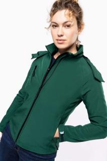 LADIES' DETACHABLE HOODED SOFTSHELL JACKET