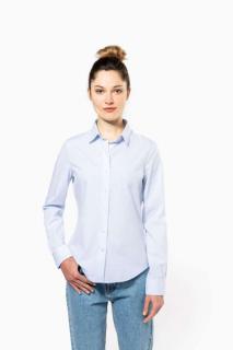 LADIES' LONG-SLEEVED COTTON POPLIN SHIRT